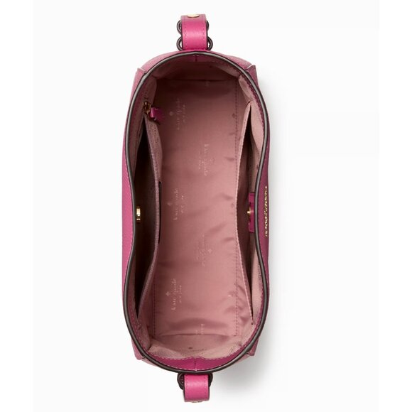 New Kate Spade Juliette Medium Bucket Pebble Leather Nouveau Rose - Picture 3 of 4